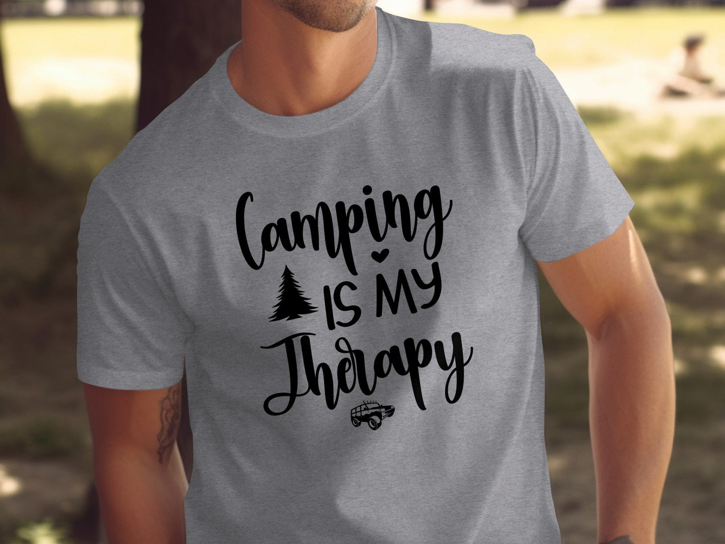 Camping Is My Therapy Vacation Trip Fun Outdoors T-Shirt