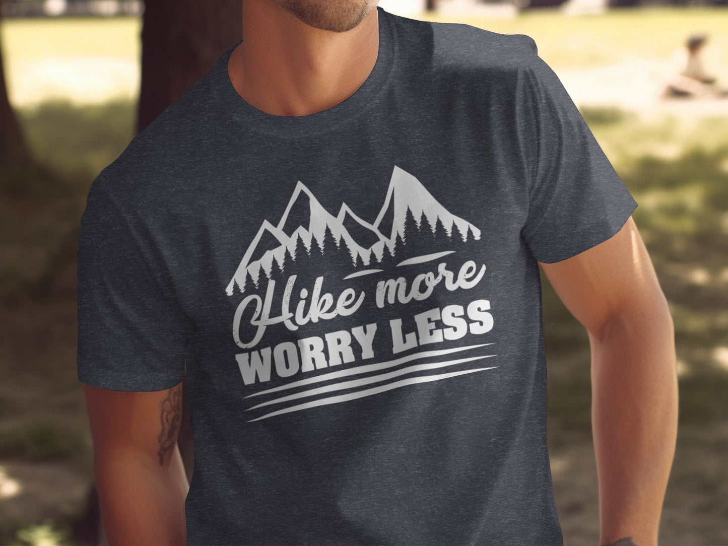 Hike More Worry Less Mountain Graphic Adventure T-Shirt