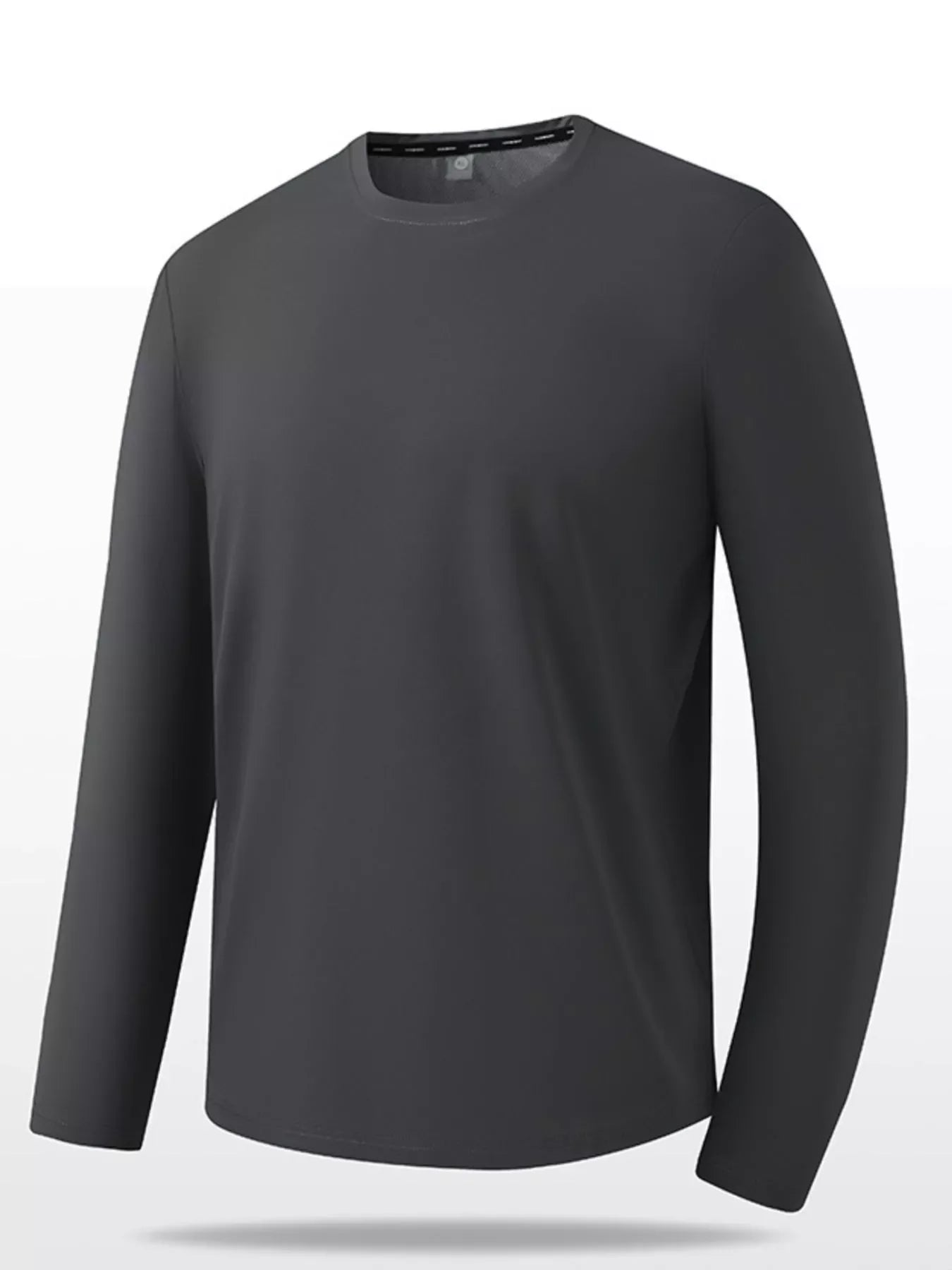 Men's Plus Size Solid Color Long Sleeve Casual T-Shirt