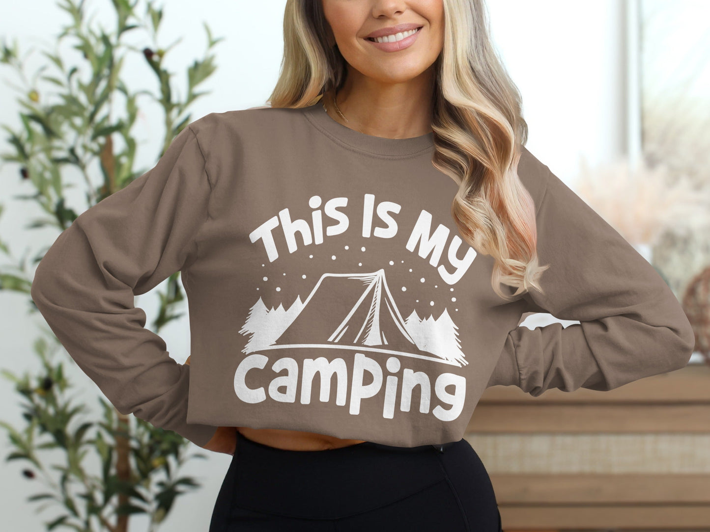 This Is My Camping Tent Vacation Adventure Outside Nature Long Sleeve T-Shirt