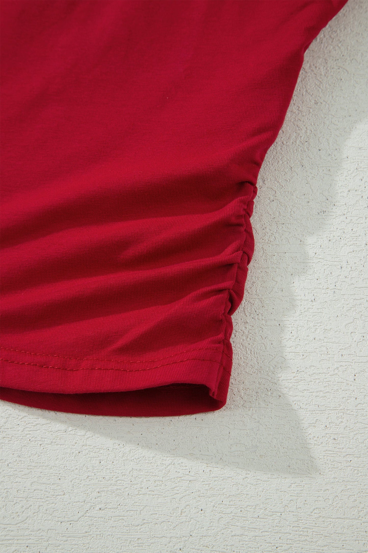 Racing Red Solid Color Cropped Tank Top and Jogger Pants Set
