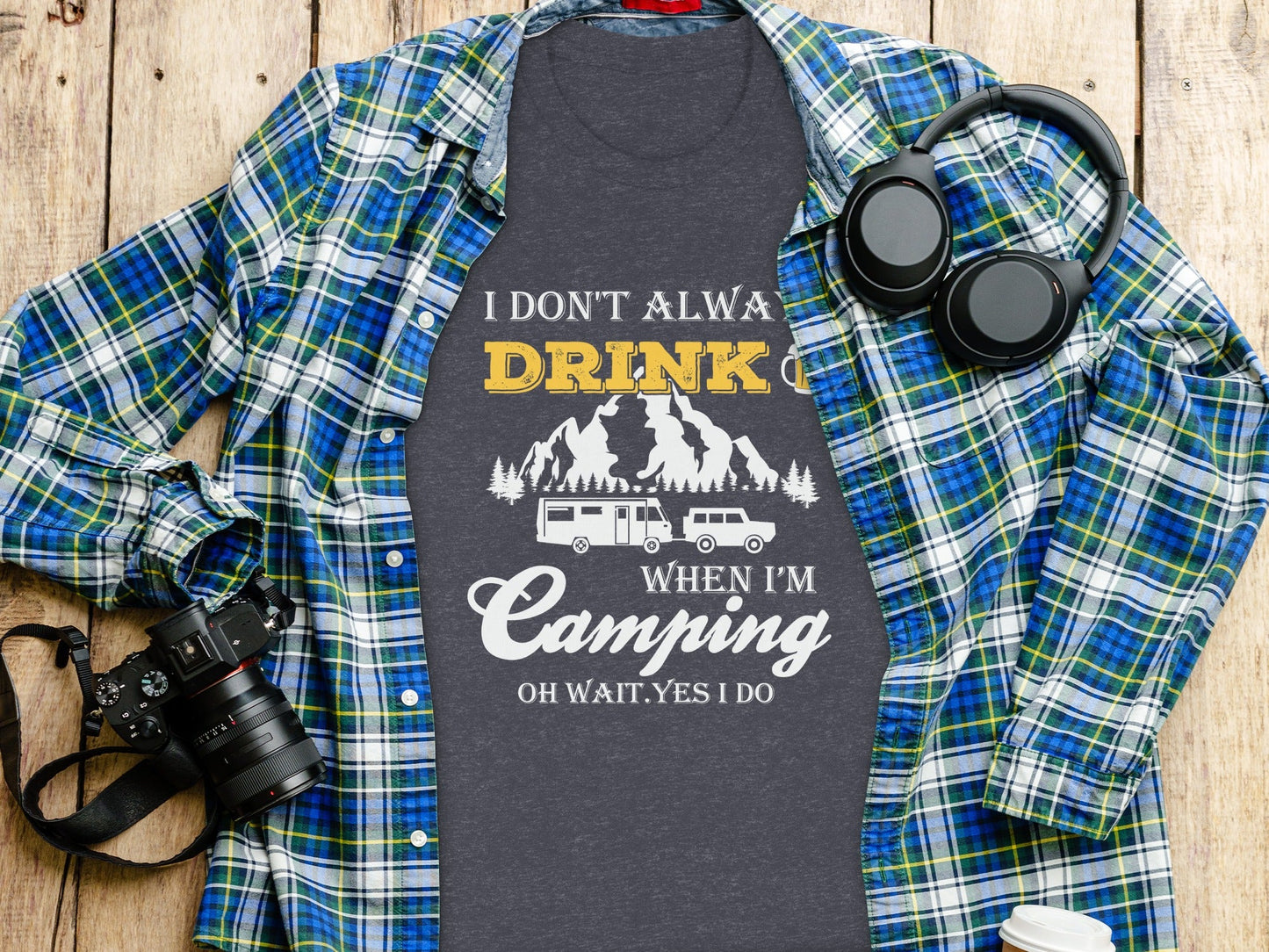 Camping Trip Funny Drinking Quote Graphic Adventure T-Shirt