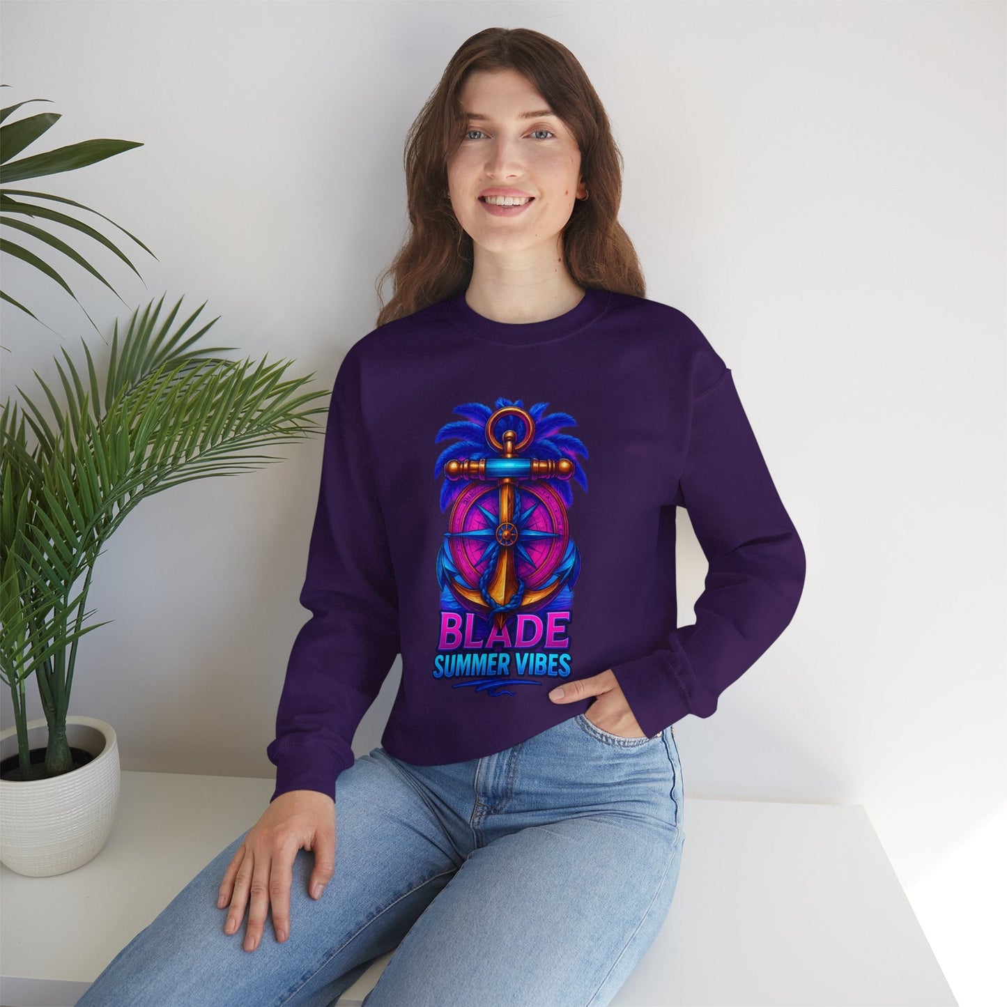 Anchor Compass Unisex Crewneck Sweater