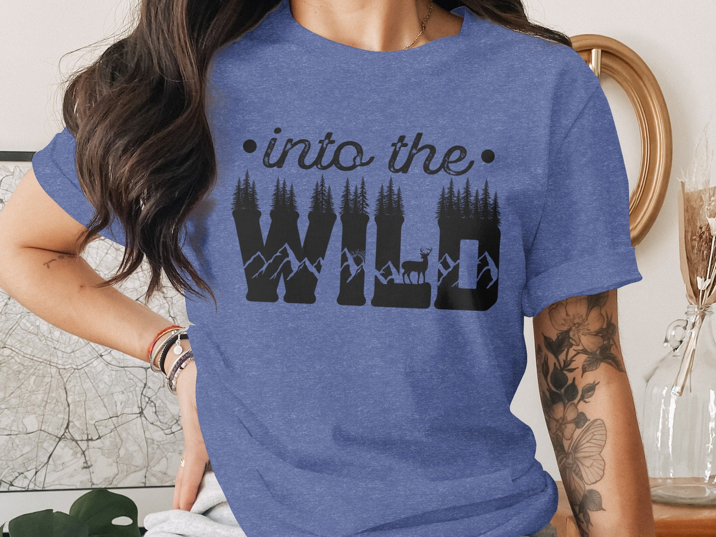 Into The Wild Outdoor Adventure Nature Inspired Graphic T-Shirt