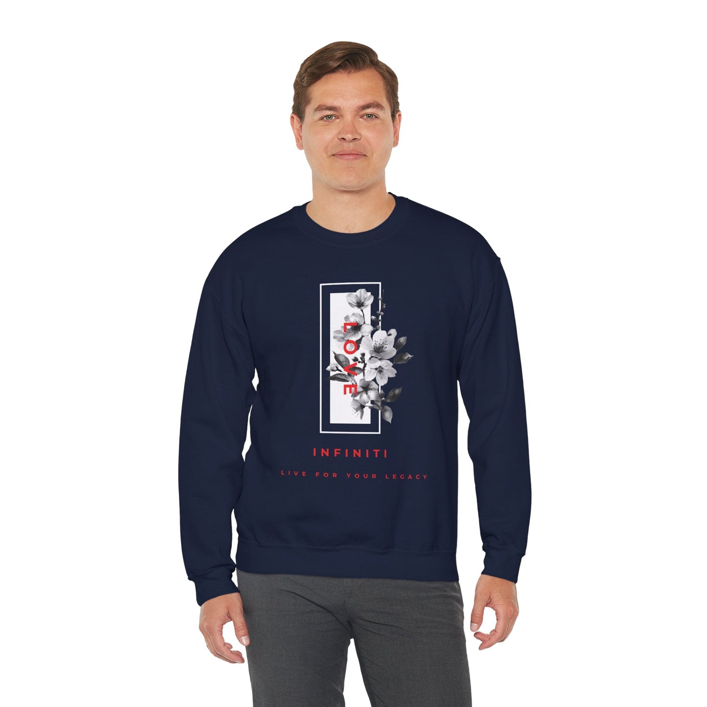 Bloom Bae Red/White Floral Love, Infiniti Sweater