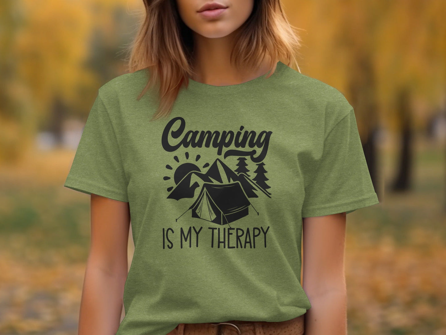 Camping Is My Therapy Nature Lover Outdoor Camping T-Shirt