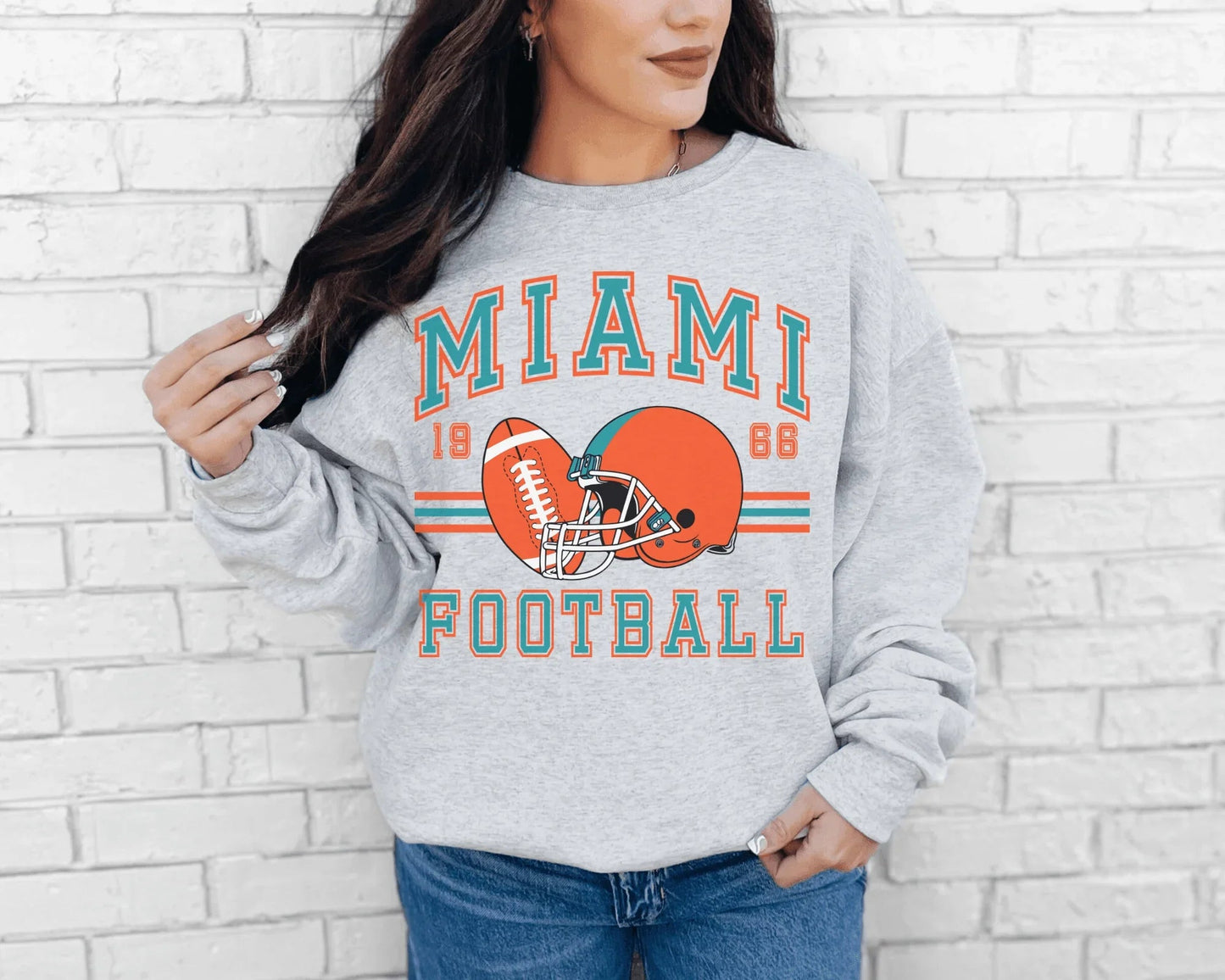 Vintage Inspired Football Crewneck Sweatshirt