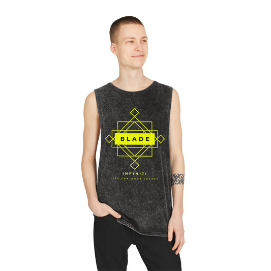 Geometric Infiniti Neon Green Tank Top