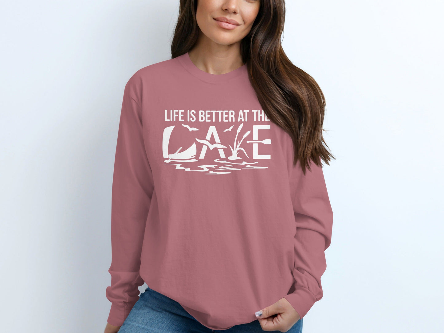 Life is Better at the Lake Outdoors Recreation Long Sleeve T-Shirt