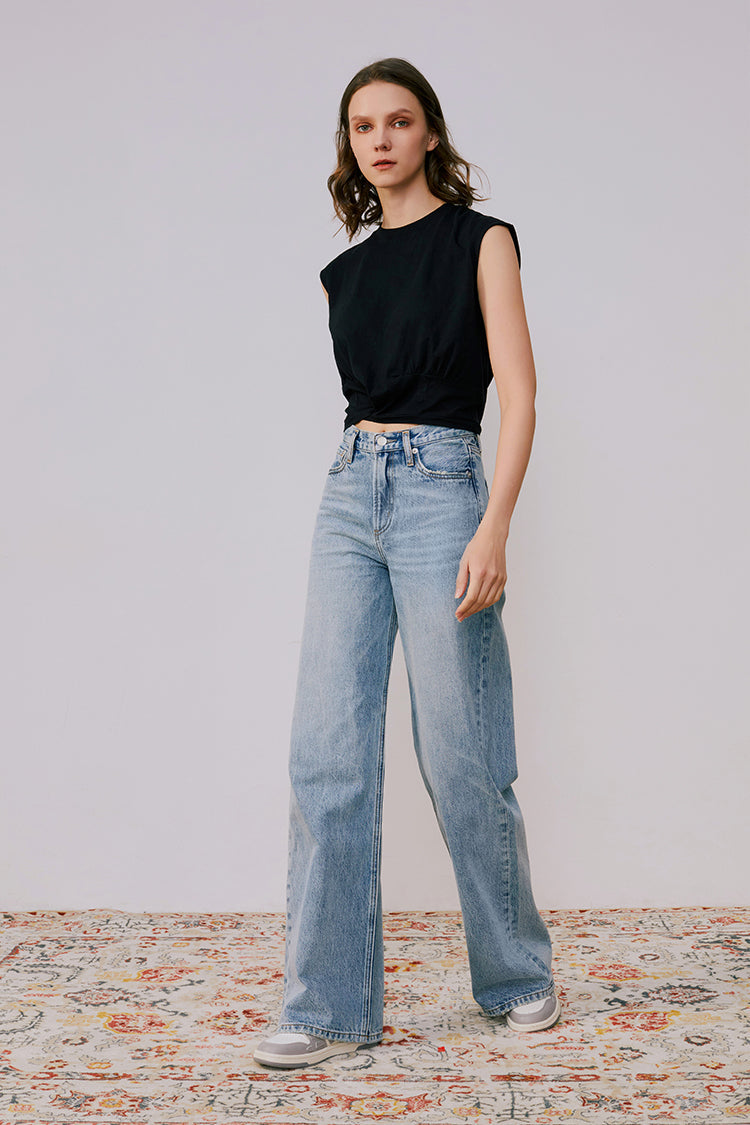 Angeles High Rise Baggy Jeans HJ103