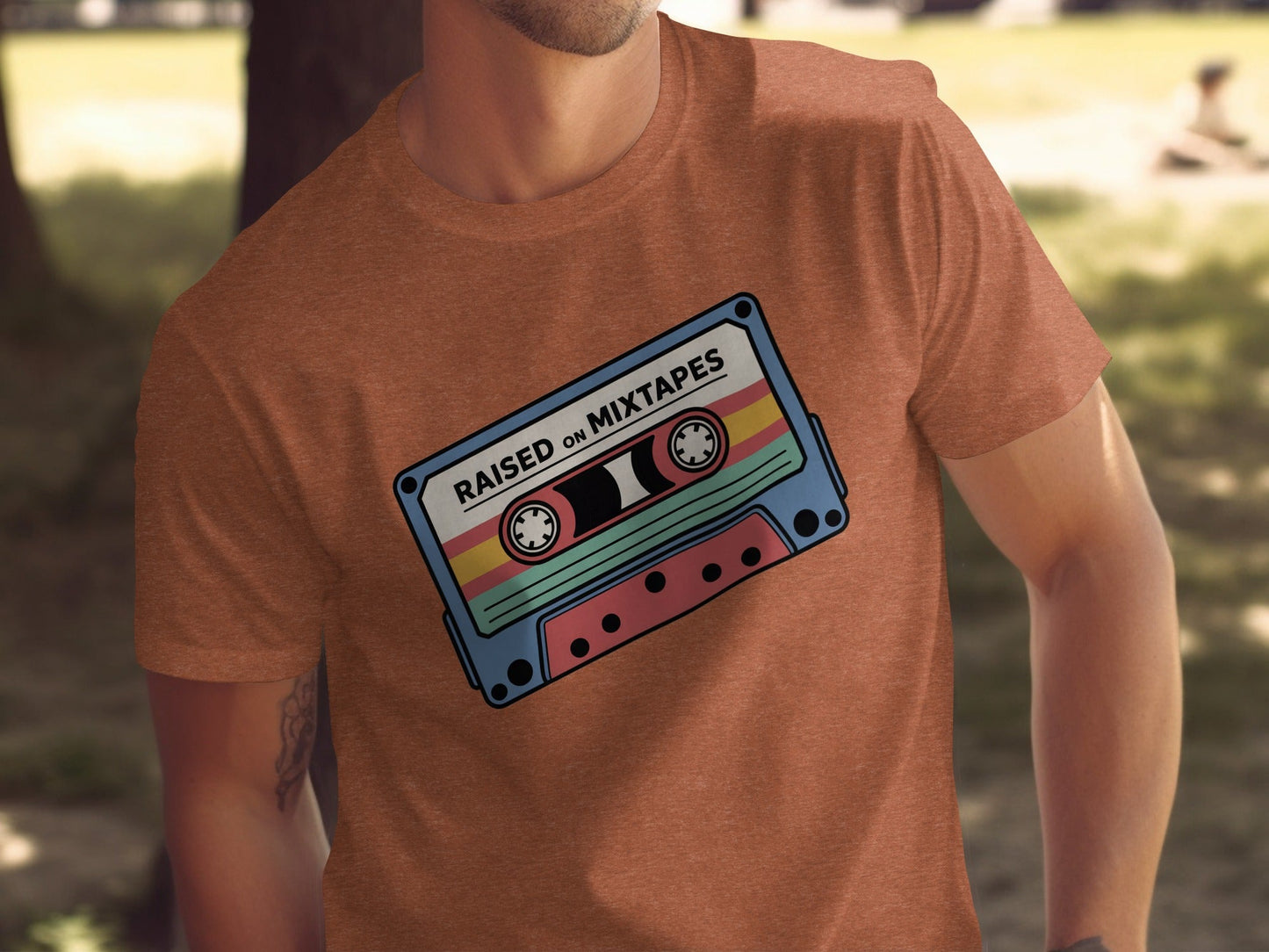 Raised On Mixtapes Retro Cassette T-Shirt