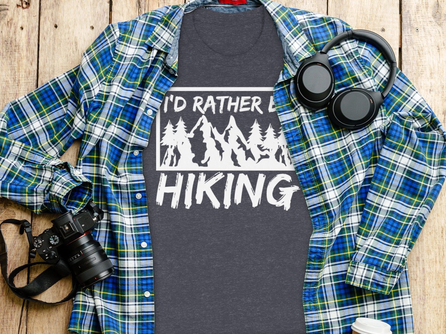 I would rather be Hiking outdoors Mountain T-Shirt