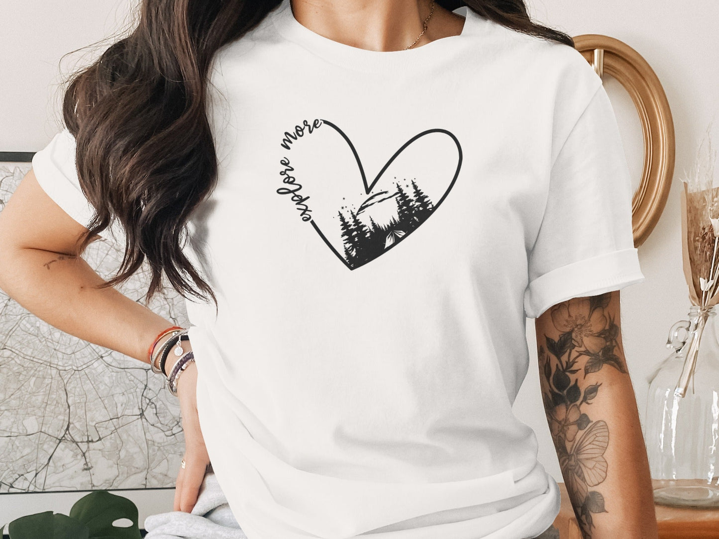 Explore More In Nature Heart Forest Camping T-Shirt