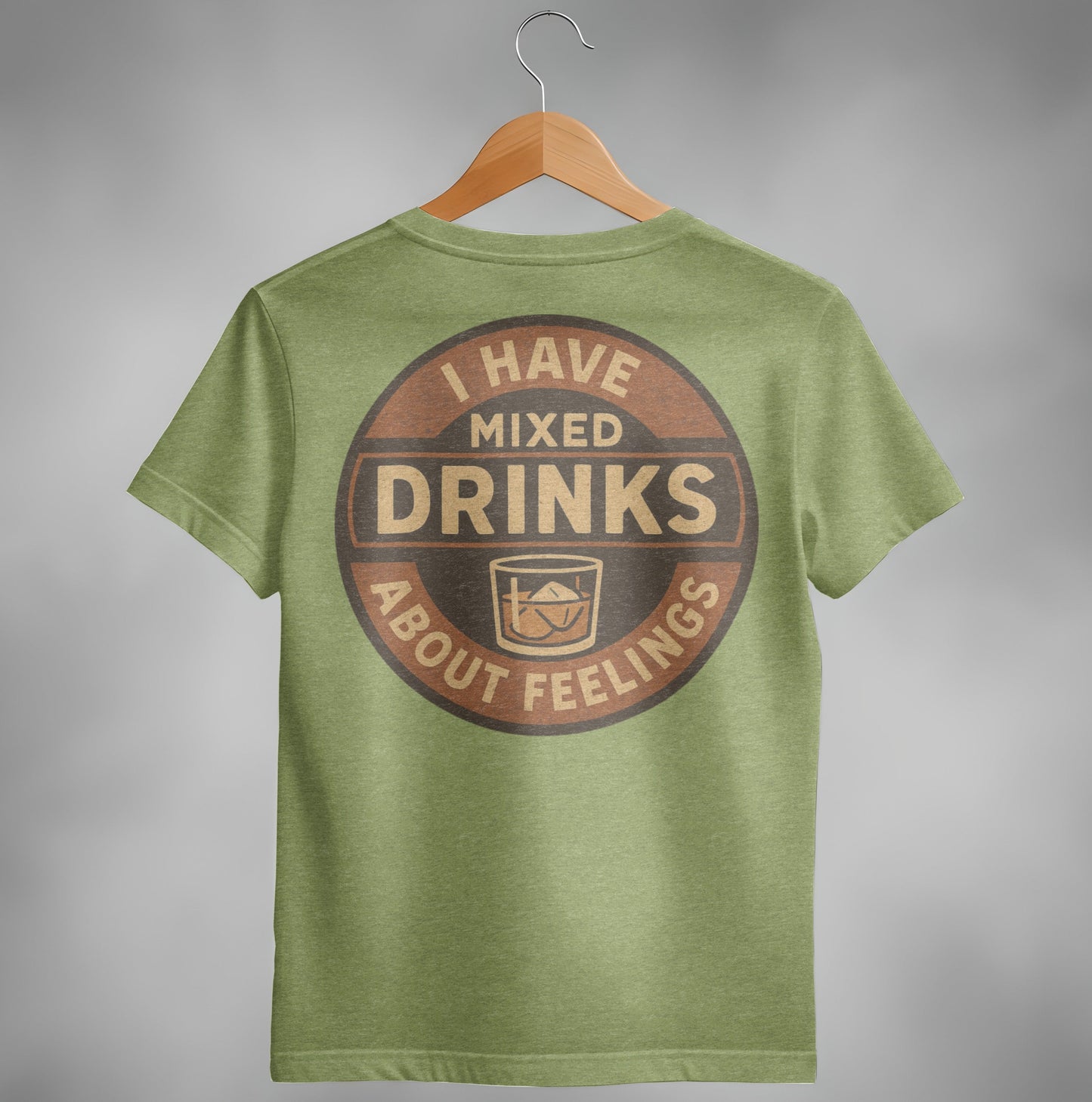 I Have Mixed Drinks About Feelings Retro Design T-Shirt
