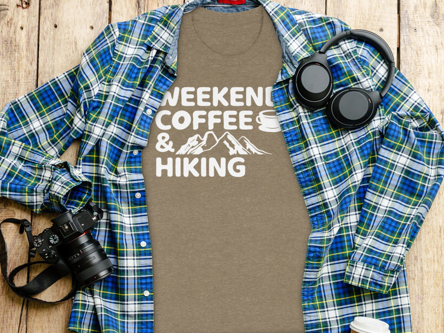 Weekends Coffee And Hiking Graphic Design Funny T-Shirt