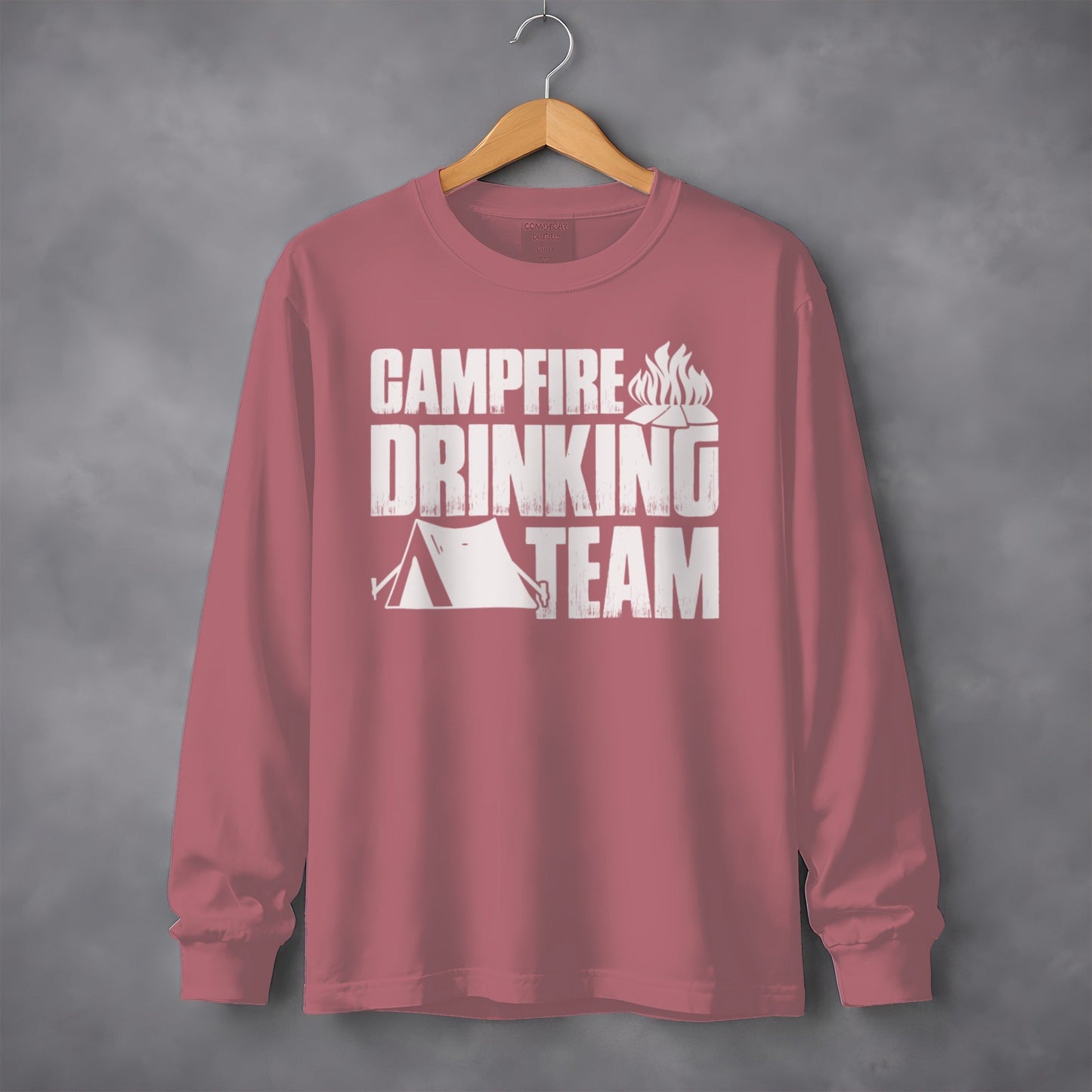 Campfire Drinking Team Graphic Design Great Gift Long Sleeve T-Shirt