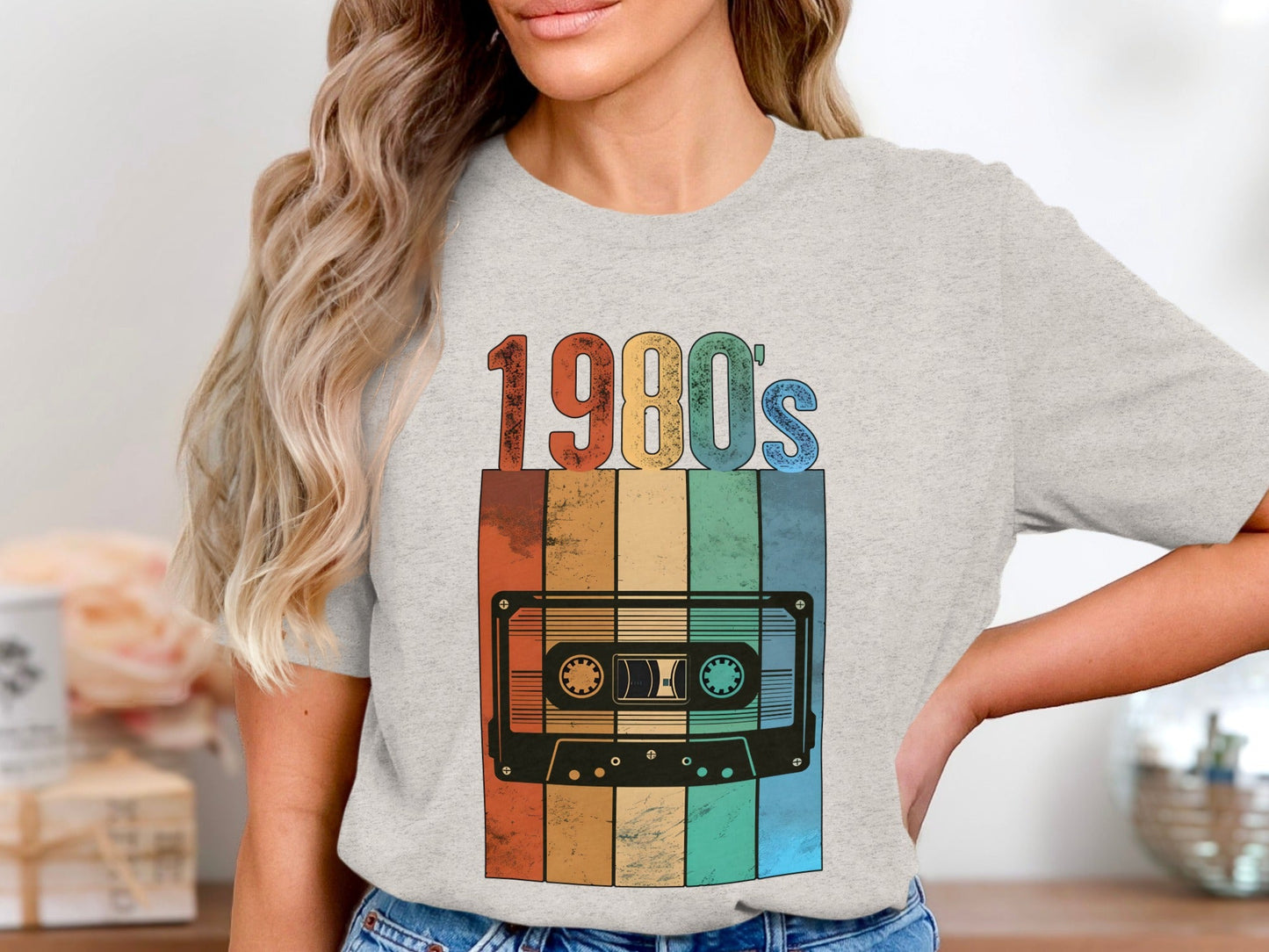 Vintage 1980s Retro Cassette Tape Cool Design T-Shirt