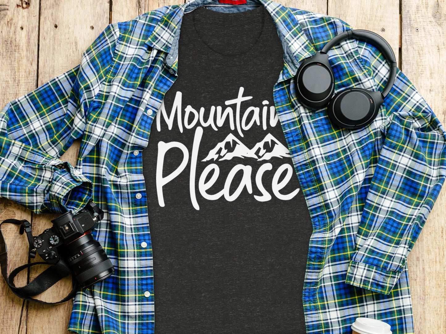 Mountains Please Design Stylish Nature Lover T-Shirt