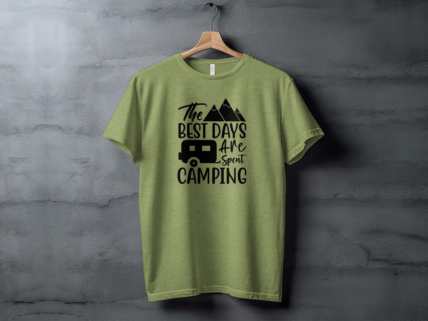 The Best Days Are Spent Camping Graphic Design T-Shirt