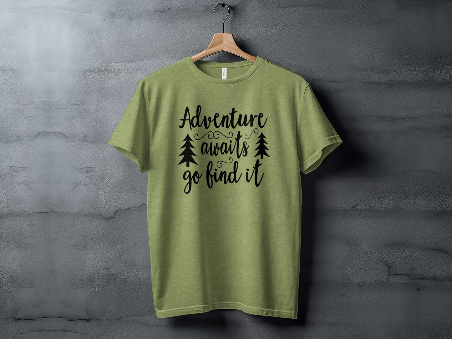 Adventure Awaits Go Find It Design With Trees T-Shirt