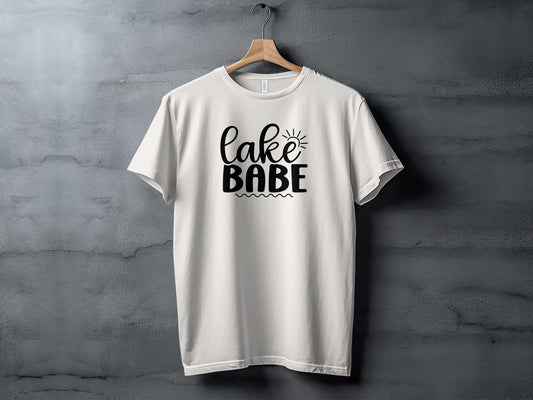 Lake Babe with Sun Design Fun Summer Vacation T-Shirt
