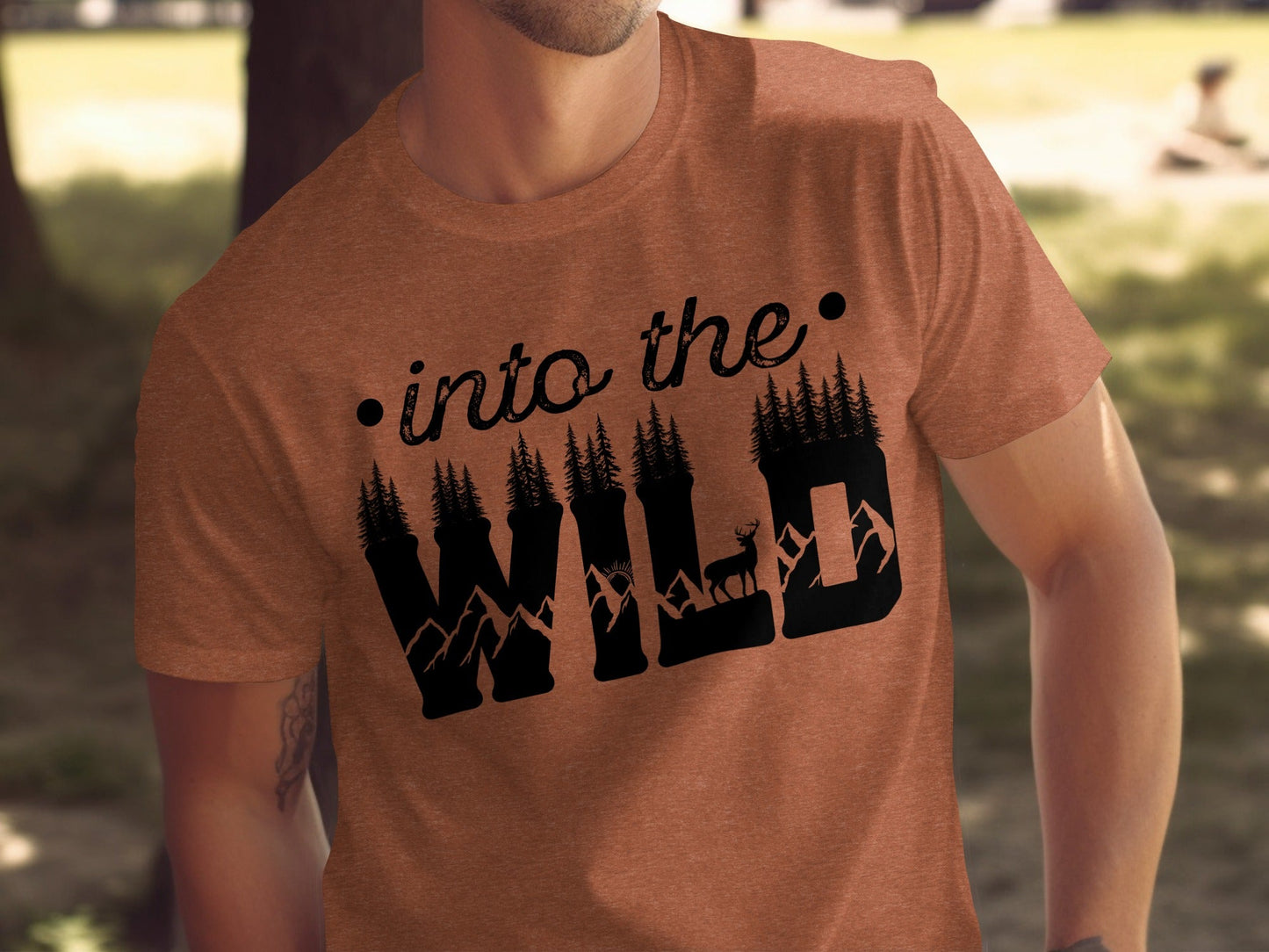 Into The Wild Outdoor Adventure Nature Inspired Graphic T-Shirt