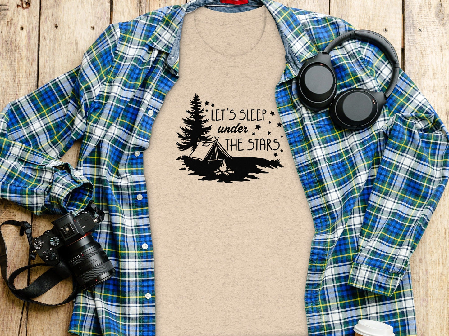 Let's Sleep Under The Stars Adventure Camping T-Shirt