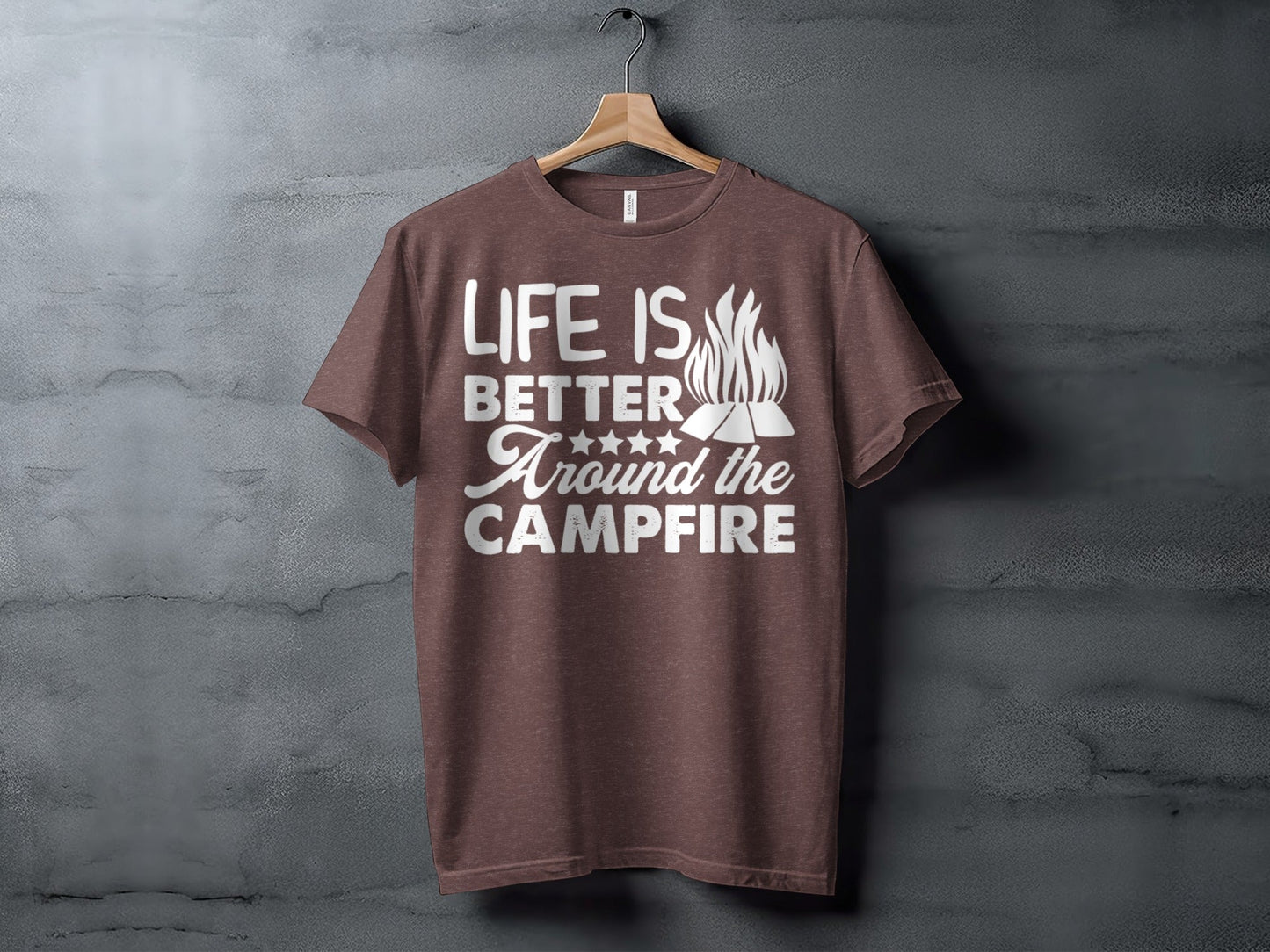Life Is Better Around The Campfire Graphic Print T-Shirt