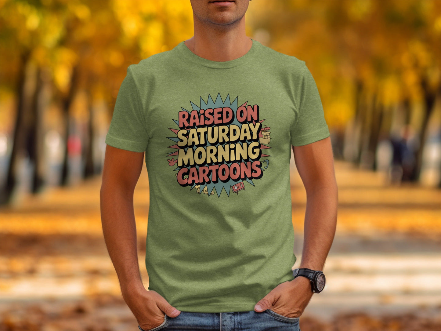 Raised On Saturday Morning Cartoons Funny T-Shirt