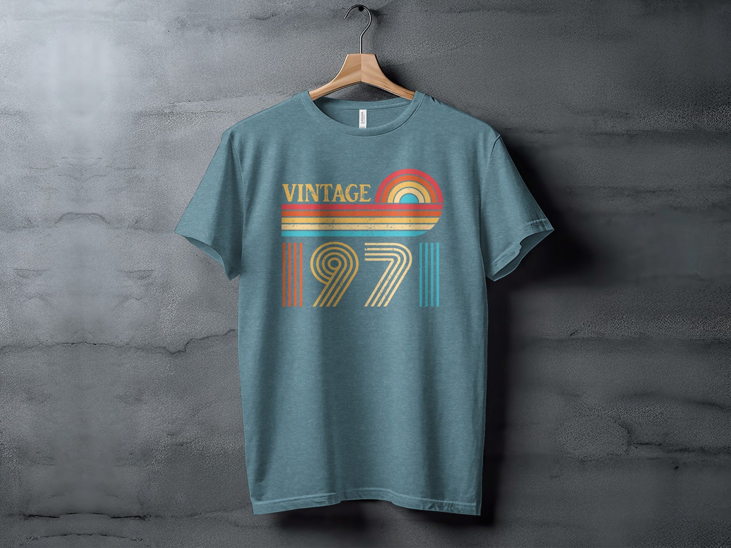 Retro Styled Vintage 1971 Fifty-Second Birthday Gift T-Shirt