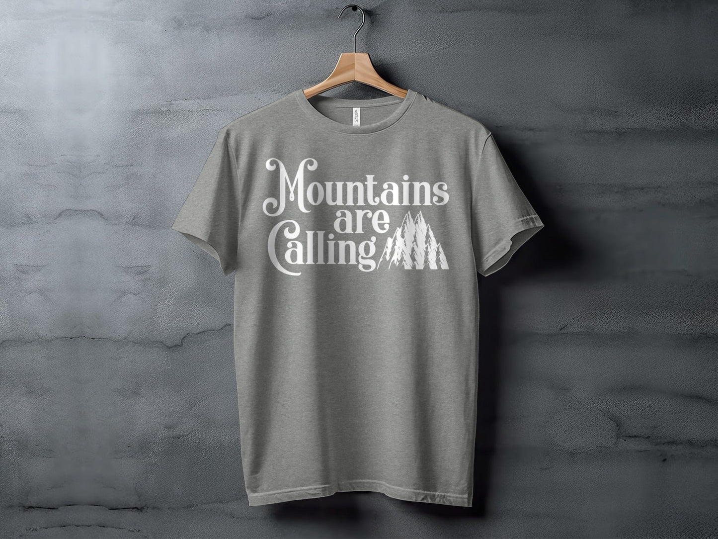 Mountains Are Calling And I Must Go Graphic Design T-Shirt