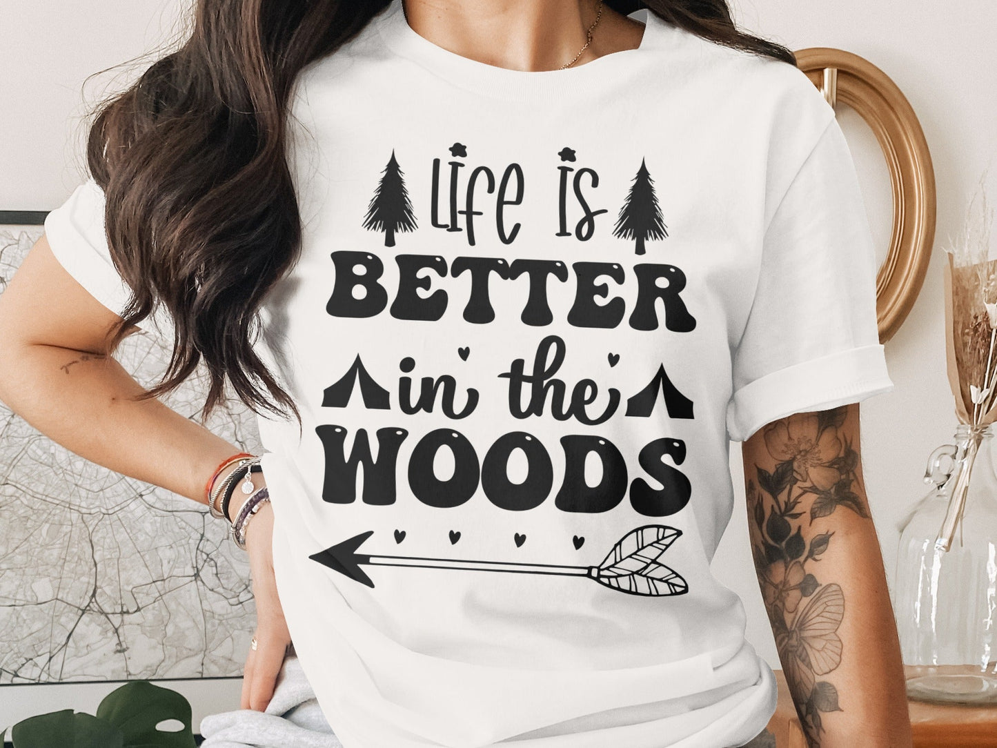 Life Is Better In The Woods With Arrow T-Shirt