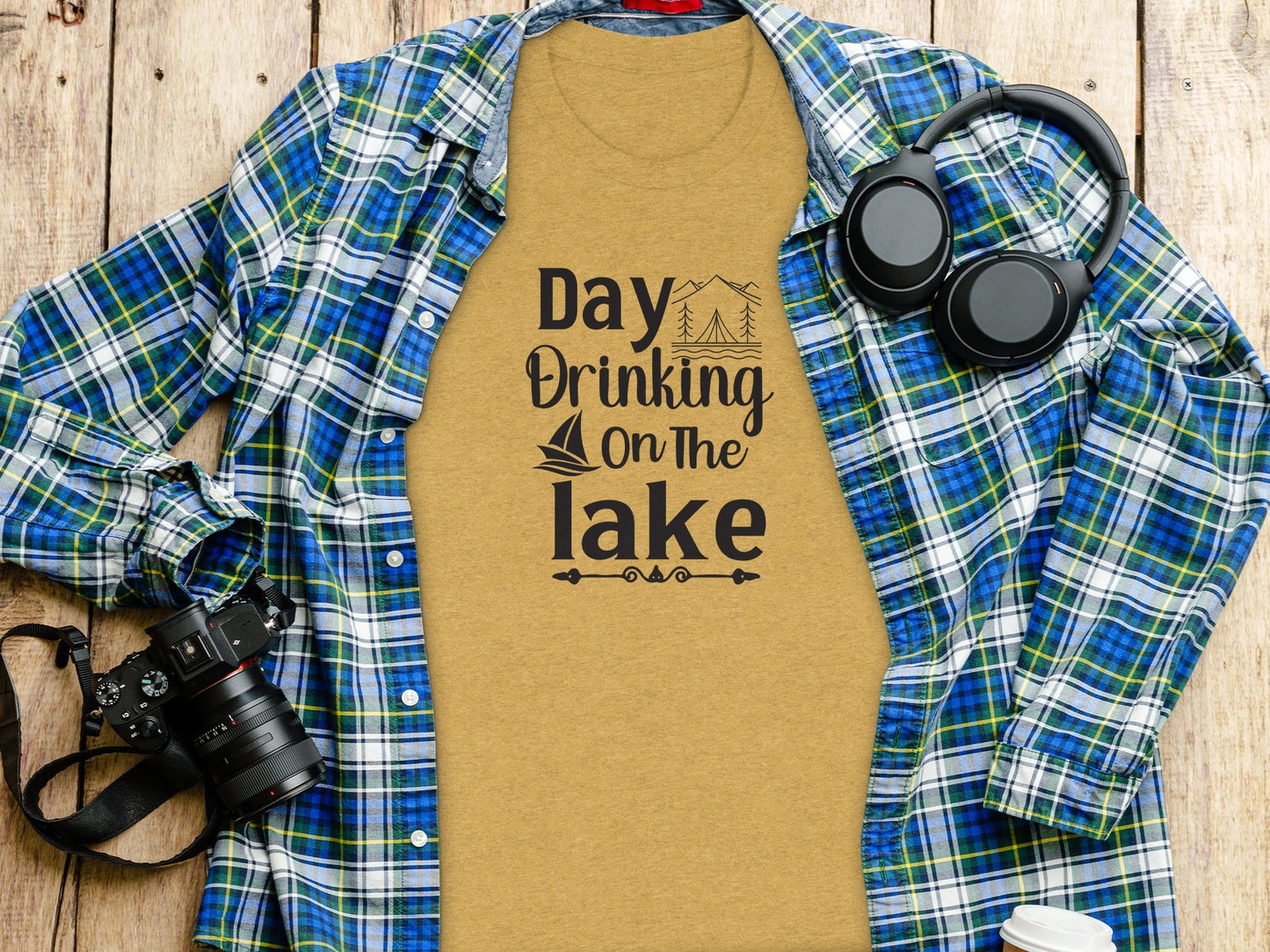 Day Drinking On The Lake Fun Vacation Graphic T-Shirt