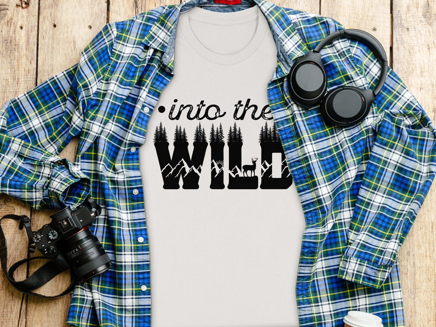 Into The Wild Outdoor Adventure Nature Inspired Graphic T-Shirt
