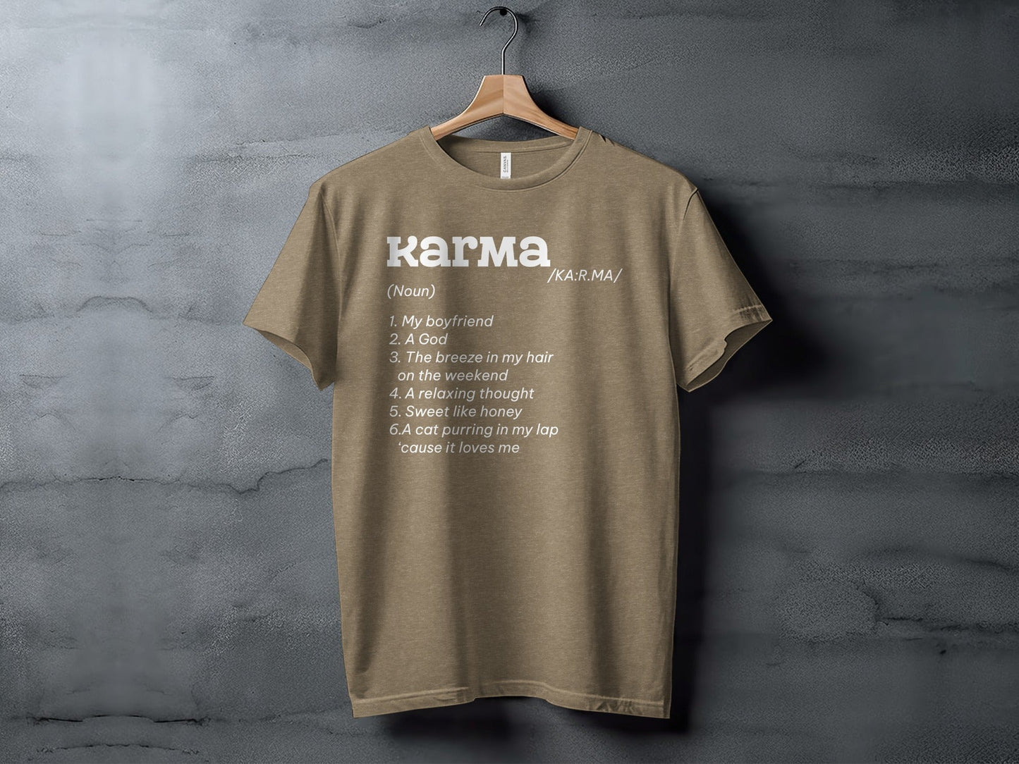 Karma Definition List Cool Graphic Stylish Novelty T-Shirt