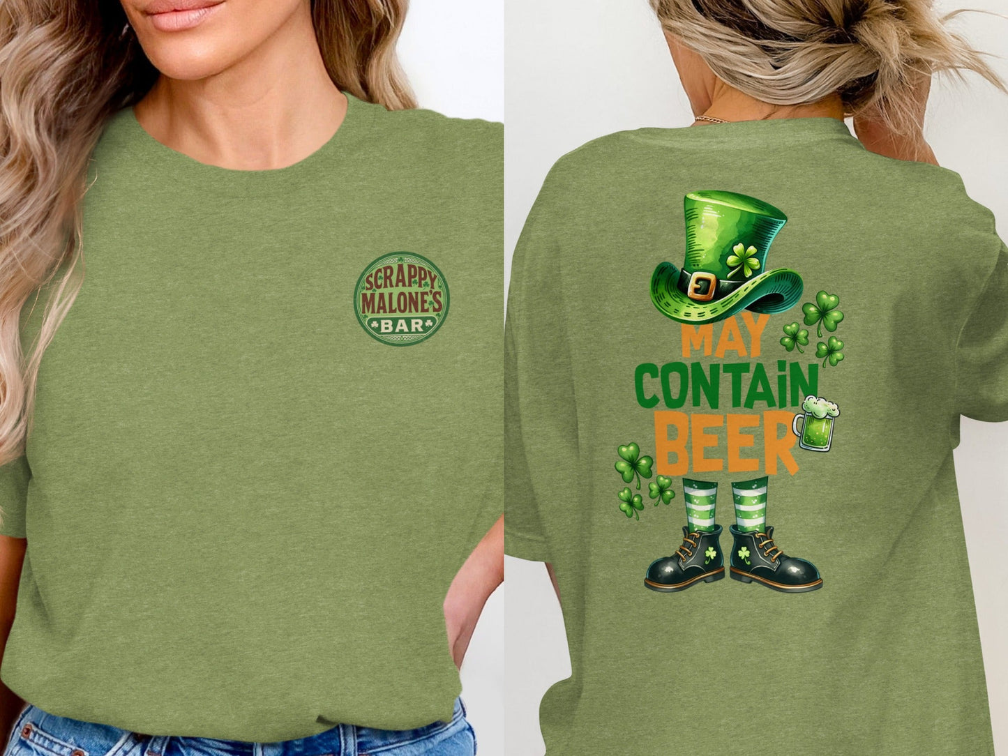 Scrappy Malone's Bar Art, Irish Pub Logo, Vintage Style Print, Other Products, Shamrock Design, Bar Sign