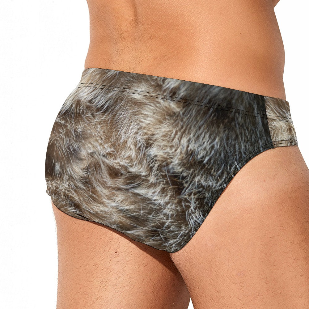 Brother Brown Bear Bulge Mens Banana Hammock Briefs