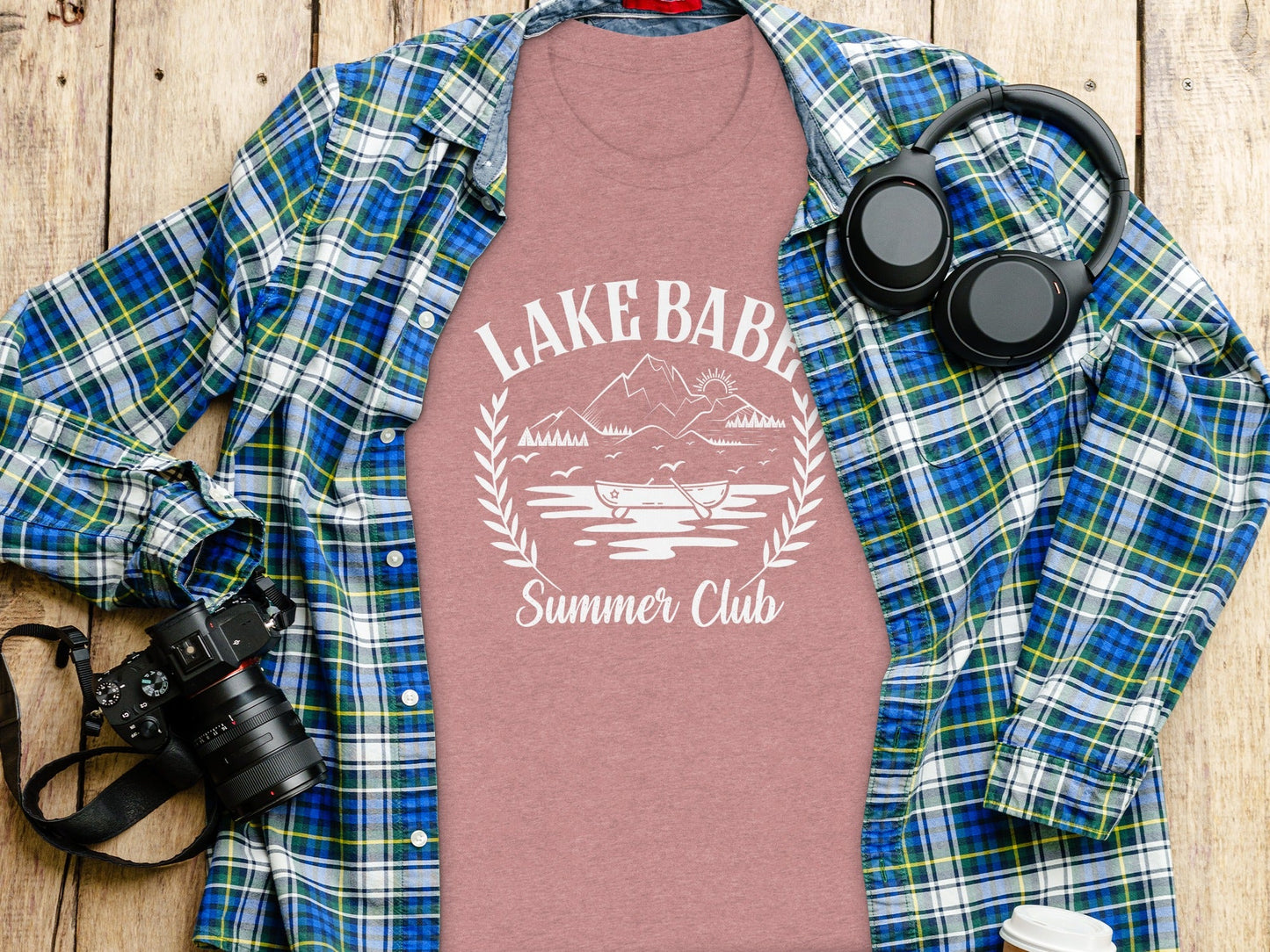 Lake Babe Summer Club with Mountain T-Shirt