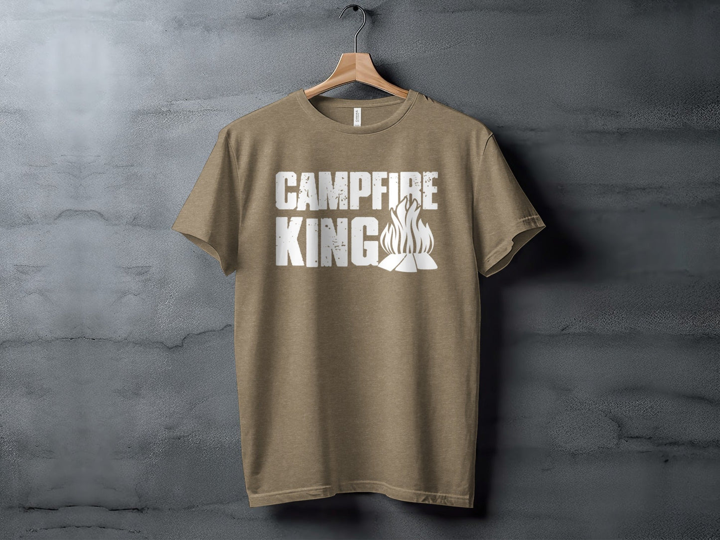 Campfire King Flames Graphic Outdoors Adventure T-Shirt