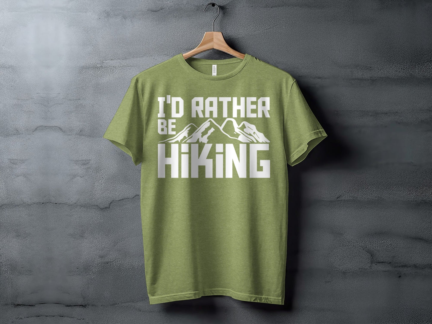I Would Rather Be Hiking Mountains Graphic Design T-Shirt