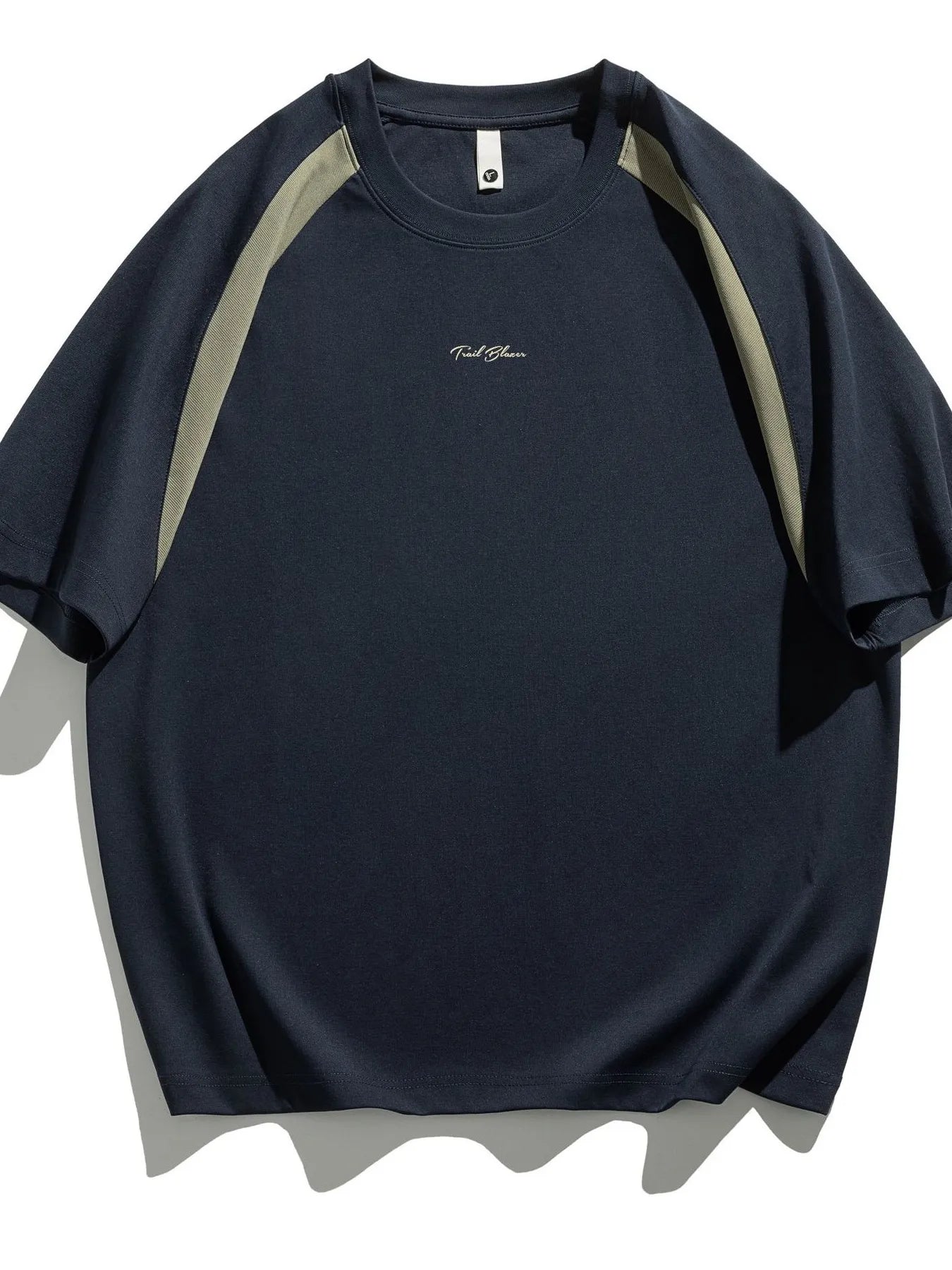Men's Plus Size Contrast Raglan Sleeve Casual T-Shirt