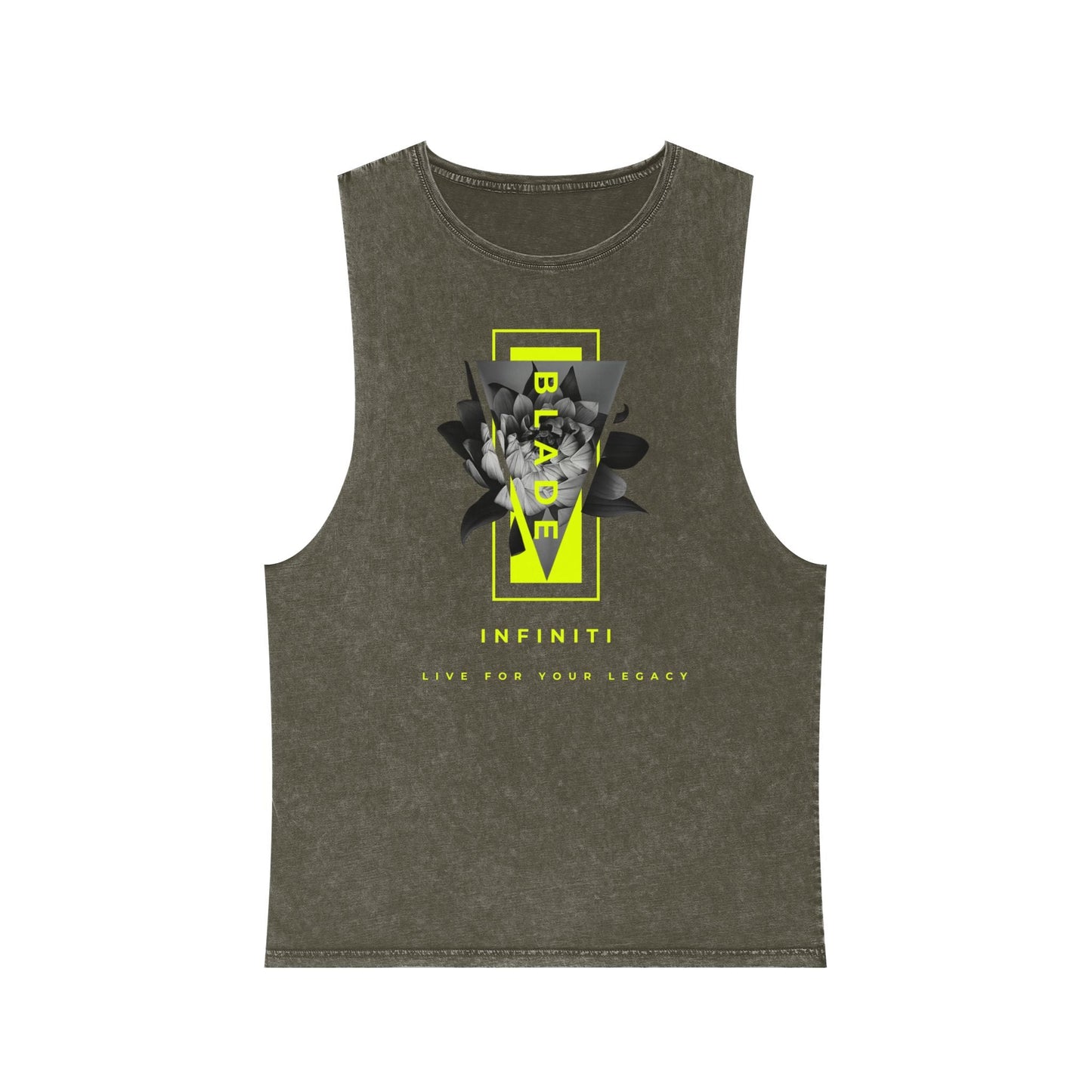 Flora Essence Neon Green Floral Tank Top