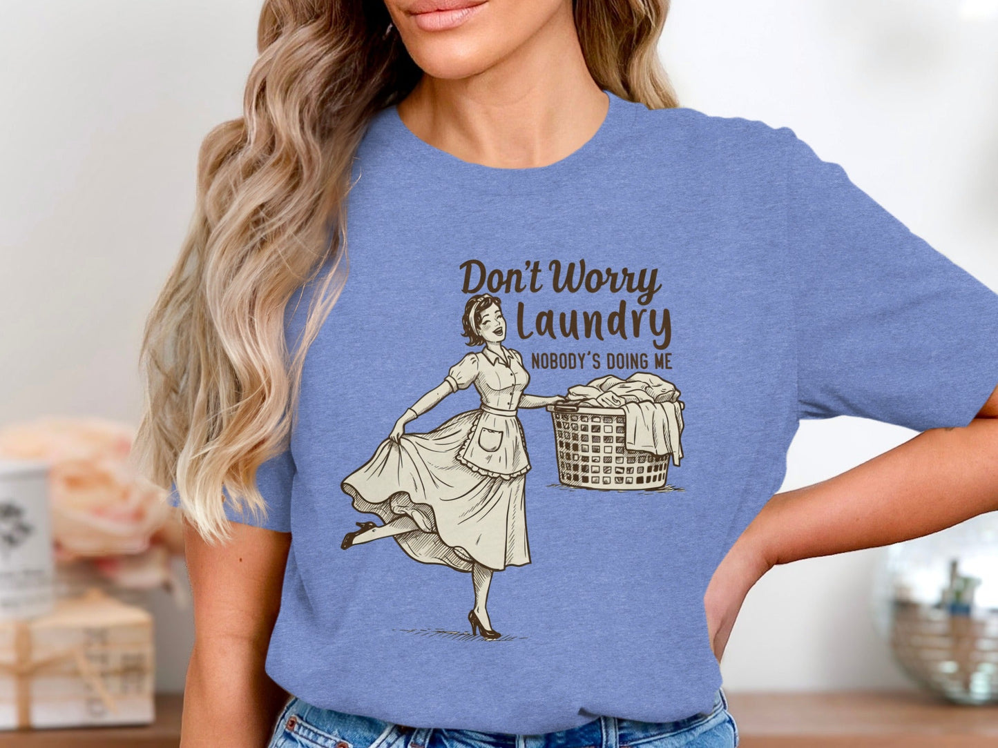 Don't Worry Laundry Nobody's Doing Me Graphic Design T-Shirt