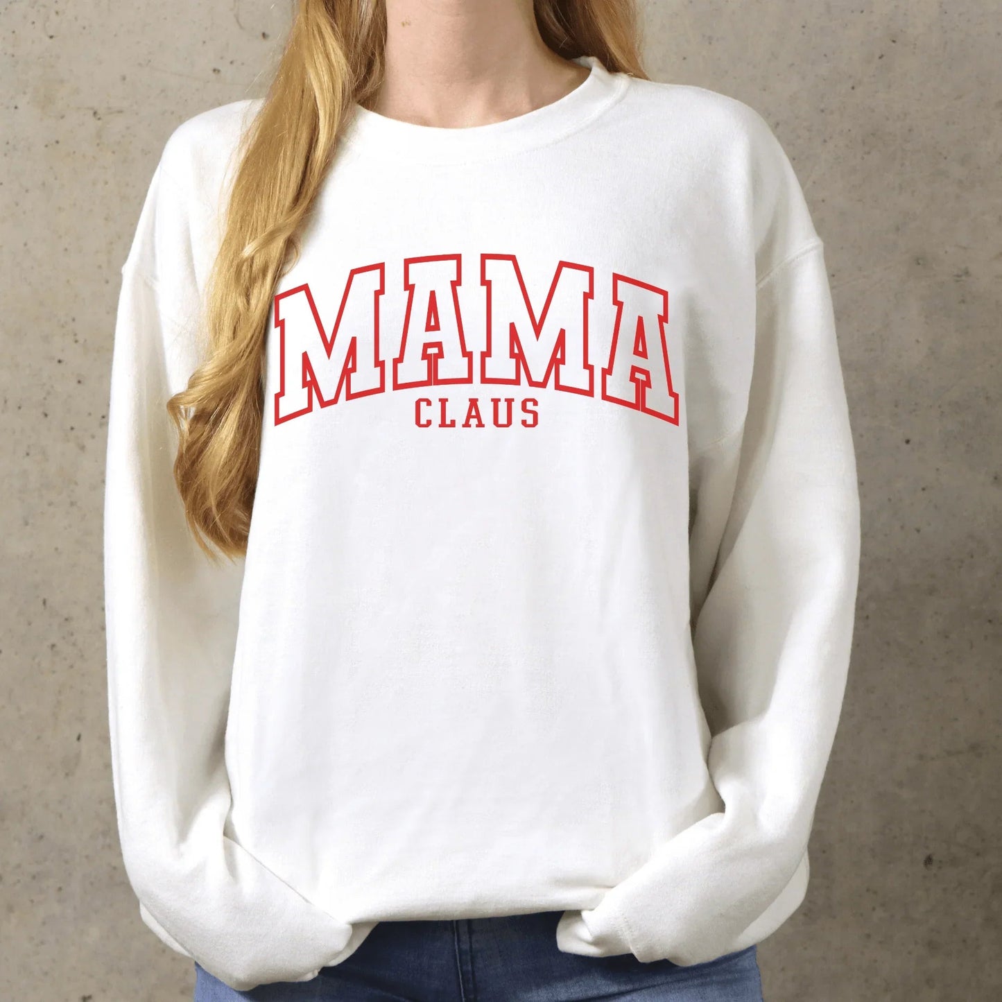 Mama Claus Crewneck Sweatshirt | Christmas Graphic Sweatshirt