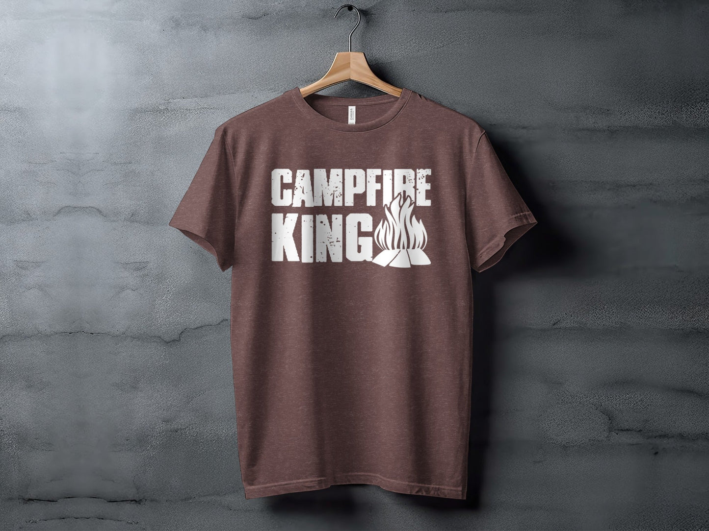 Campfire King Flames Graphic Outdoors Adventure T-Shirt