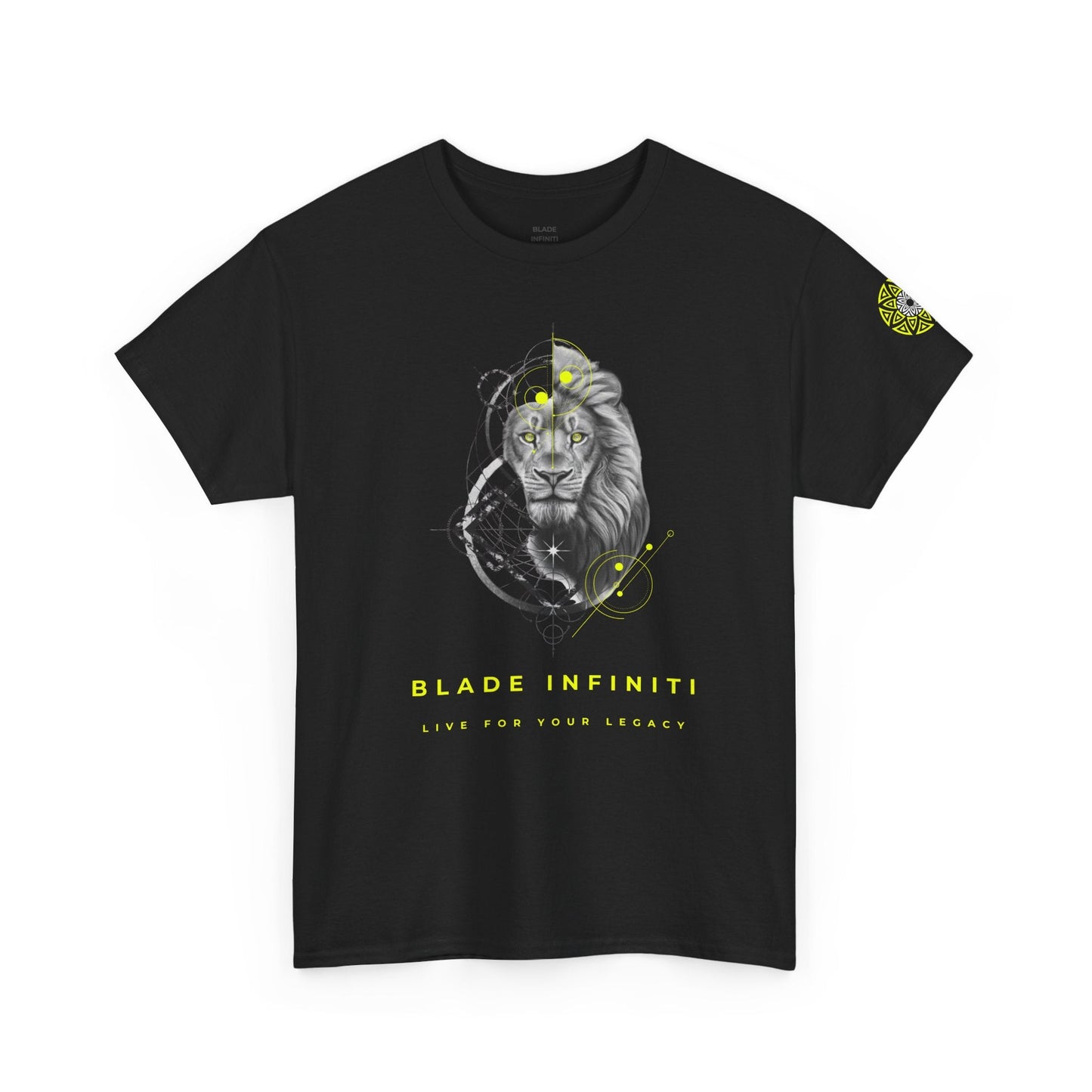 Geometric King Lion Neon Green TX T-Shirt