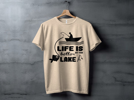Life Is Better At The Lake Fishing Adventure Graphic T-Shirt