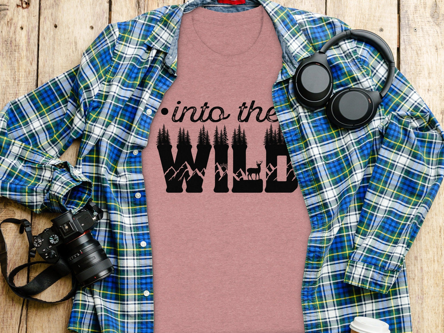 Into The Wild Outdoor Adventure Nature Inspired Graphic T-Shirt