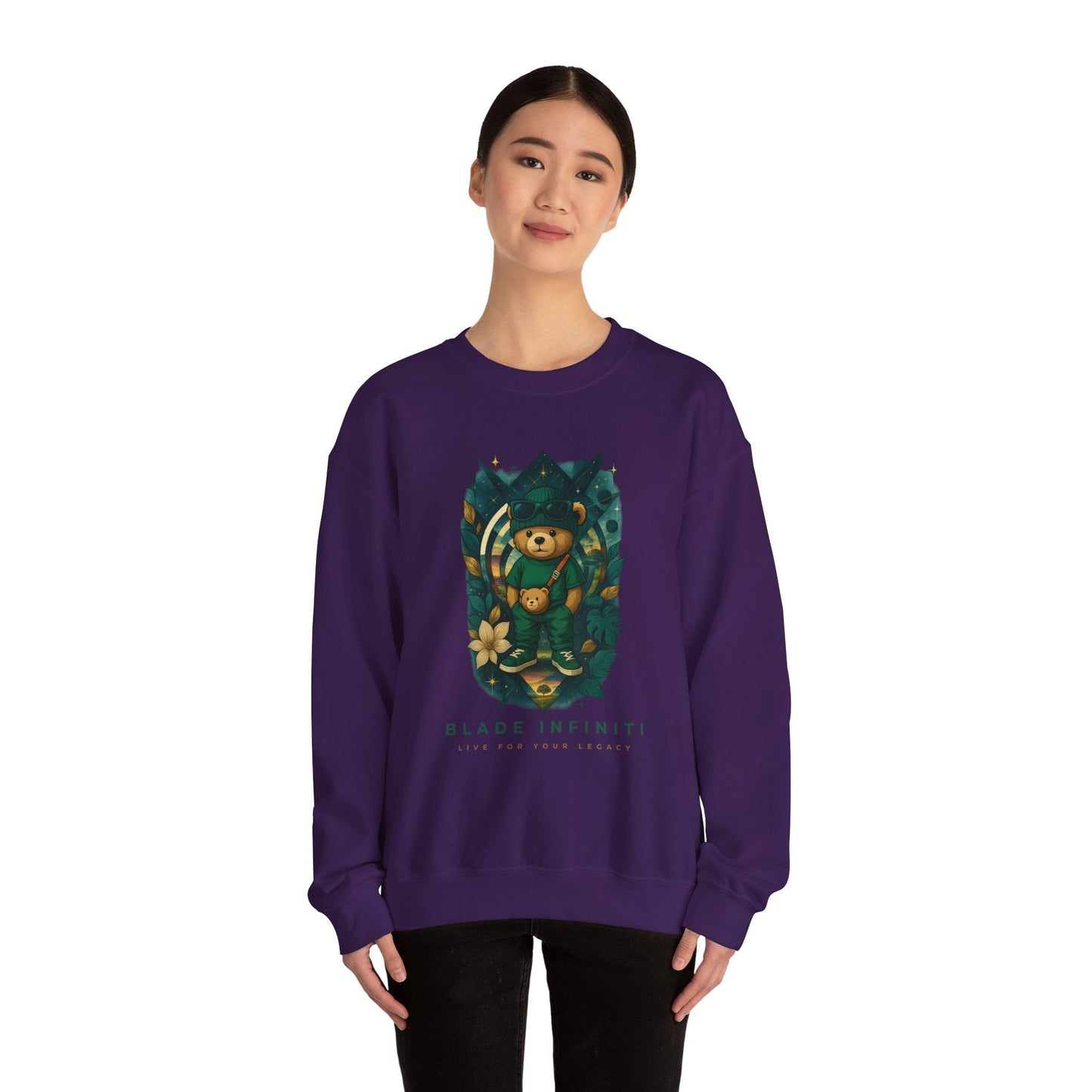 Galactic Teddy Bear V1 Unisex Crewneck Sweater