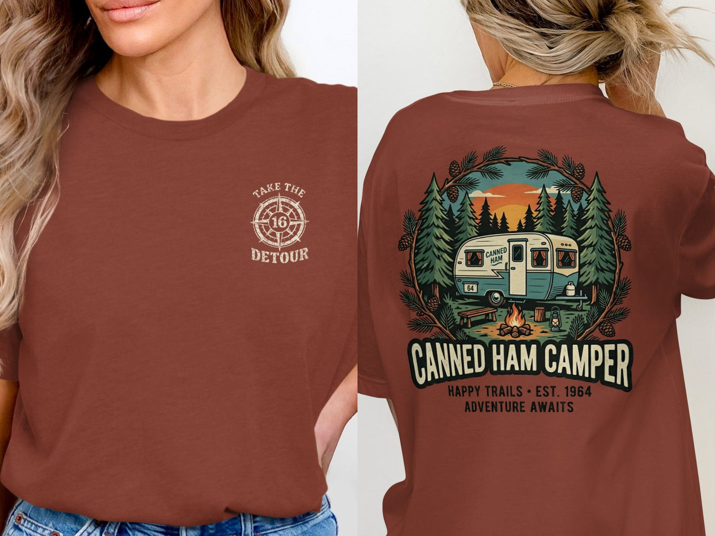 Happy Trails Canned Ham Camper T-Shirt